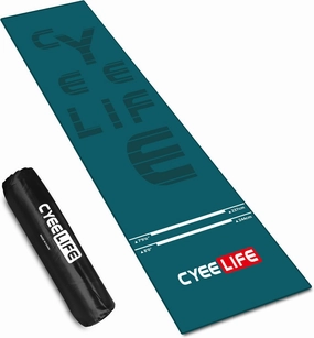 CyeeLife Dart Board Mat 65 * 295cm with Carrying Bag&Throw line for Steel and Soft Tip Darts Games with Start Lines
