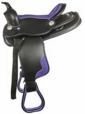 D&L Saddlery Classic Western Barrel Racing Handmade Synthetic Cordura Horse Saddle Lightweight Barrel Racing Saddle Trail Tack Equestrian Horse Saddle Tack Size 10" to 18" inches Seat, SYN35