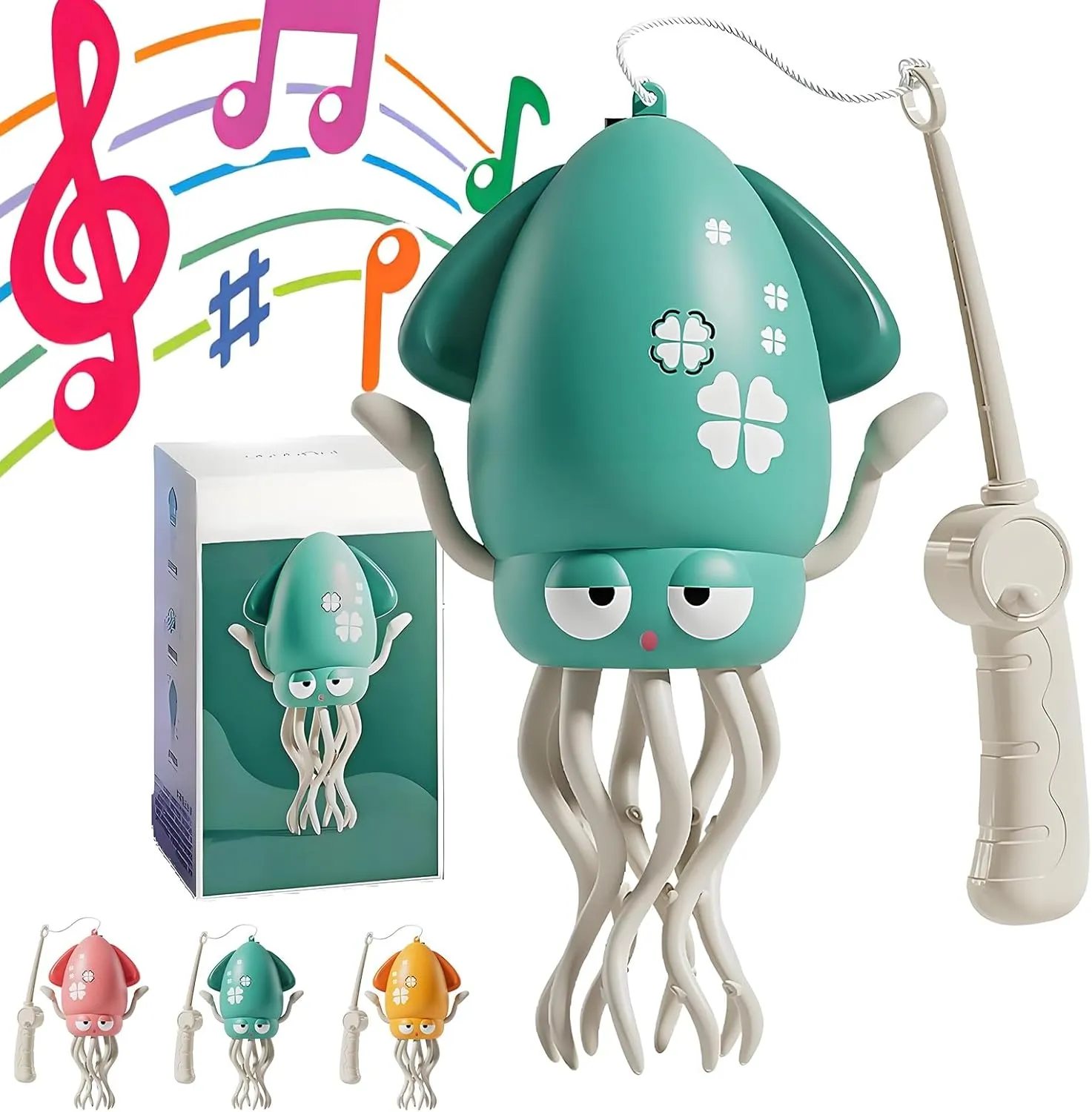 Dancing Octopus Toy, Auto Dance Octopus Toy, Crawling Dancing Automatic Obstacle Sensor Toys, Smart Tentacle for Cats Dogs Pets(Green)