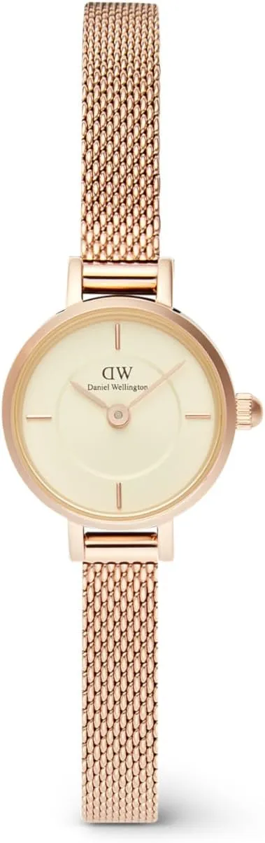 Daniel Wellington Petite Mini 19mm Women's Watch, Steinless Steel with Pvd Plated Rose Gold Rose Gold Watch for Women