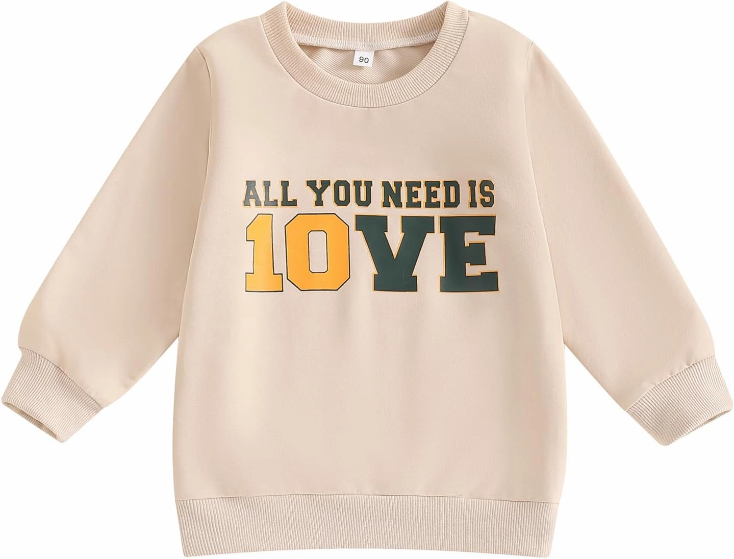Dcohmch Toddler Baby Boy Girl Football Outfit Long Sleeve Crew Neck Letter Print Sweatshirt Shirt Pullover Fall Clothes