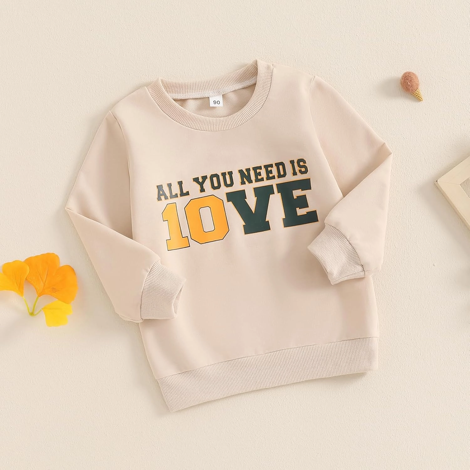 Dcohmch Toddler Baby Boy Girl Football Outfit Long Sleeve Crew Neck Letter Print Sweatshirt Shirt Pullover Fall Clothes