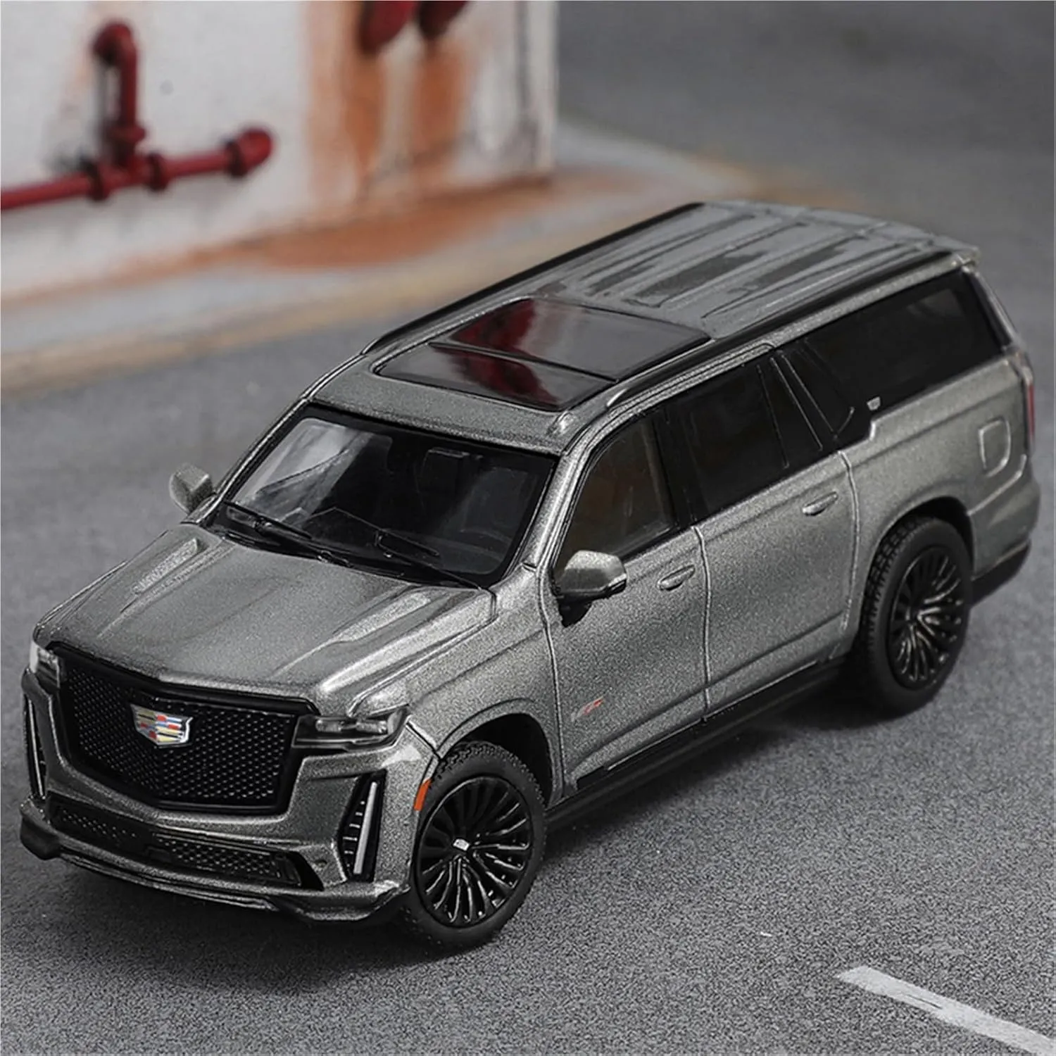 Diecast Model Car 1:64 for Cadillac Escalade ESV Metal Scale Car Model Fan Collection Souvenir Home Static Decoration Gift Toy Vehicles(Black)