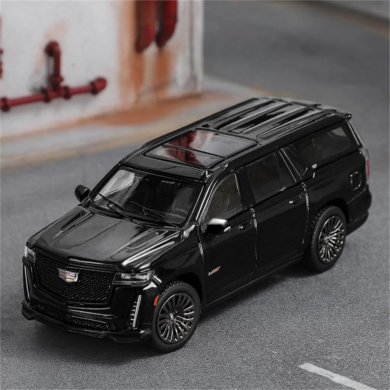 Diecast Model Car 1:64 for Cadillac Escalade ESV Metal Scale Car Model Fan Collection Souvenir Home Static Decoration Gift Toy Vehicles(Black)