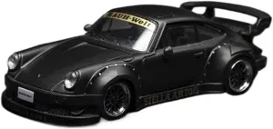 Diecast Model Car 1:64 Suitable for Porsche 911 930 993 RWB MC Alloy Sports Car Metal Racing Car Model Collectible Gifts Toy Vehicles(Black)