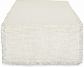 DII Linen Tabletop Collection Machine Washable, Table Runner, 14.5x72, Cream
