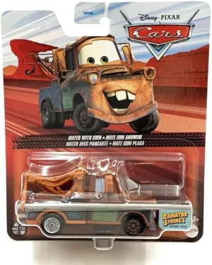 Disney Pixar Cars Mater with Sign 1:64 Die-Cast