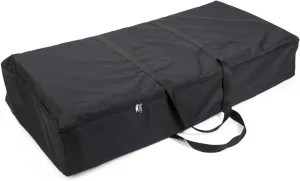 Displays2go 54 x 25.5 Inch Soft Carrying Bag for Interlocking Flooring Tiles w/Retractable Handle & Wheels – Black (STMATCASE)