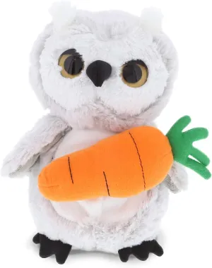 DolliBu Happy Easter Super Soft Plush Owl with Carrot - Cute Stuffed Animals with Carrot Plush Toy, Perfect Easter Holiday Surprise Gift - 8.5" Inches