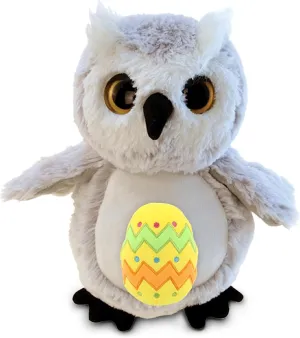 DolliBu Super Soft Big Eye Owl with Yellow Easter Egg Plush and Name Personalization - Cute Stuffed Animals for Easter Basket, Easter Egg Stuffed Animal Spring Toys for Girls, Boy, Baby - 8.5 Inches