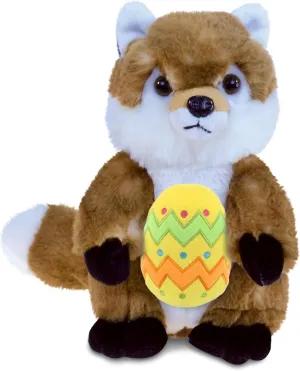 DolliBu Super Soft Fox with Yellow Easter Egg Plush and Name Personalization - Cute Stuffed Animals for Easter Basket, Easter Egg Stuffed Animal Spring Toys for Girls, Boy, Baby - 9.5 Inches