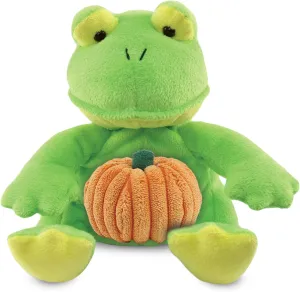 DolliBu Super Soft Frog Stuffed Animal with Pumpkin Decor and Name Personalization - Pumpkin Plush Animal for Fall, Halloween and Thanksgiving for Baby, Kids, Adults - 6 Inch