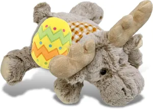 DolliBu Super Soft Lying Moose with Yellow Easter Egg Plush - Perfect Stuffed Animals for Easter Basket, Cute Easter Egg Stuffed Animal Spring Toys for Girls, Boy, and Babies - 9.5 Inches
