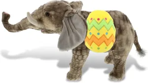DolliBu Wild Collection Elephant with Yellow Easter Egg Plush and Name Personalization - Cute Stuffed Animals for Easter Basket, Easter Egg Stuffed Animal Spring Toys for Girls, Boy, Baby - 12 Inches