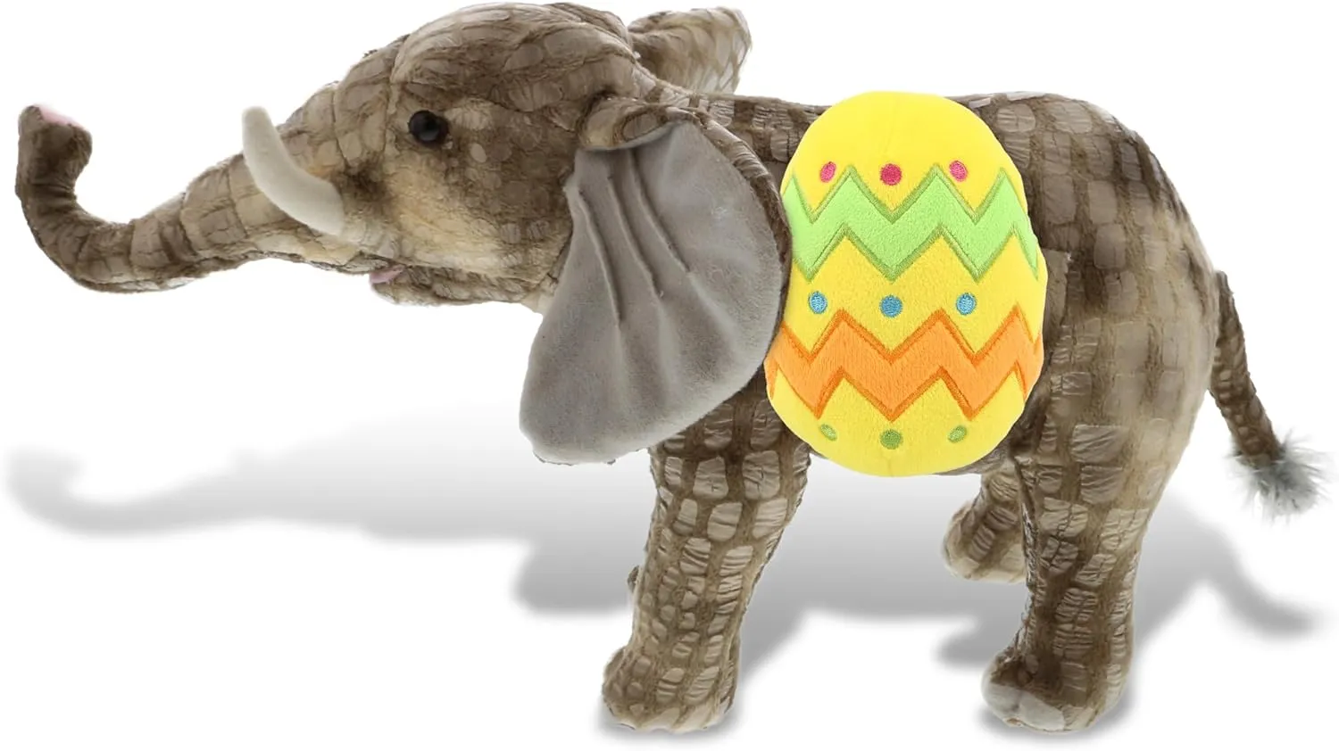 DolliBu Wild Collection Elephant with Yellow Easter Egg Plush and Name Personalization - Cute Stuffed Animals for Easter Basket, Easter Egg Stuffed Animal Spring Toys for Girls, Boy, Baby - 12 Inches
