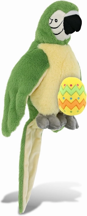 DolliBu Super Soft Green Parrot with Yellow Easter Egg Plush and Name Personalization - Cute Stuffed Animals for Easter Basket, Easter Egg Stuffed Animal Spring Toys for Girls, Boy, Baby - 9 Inches