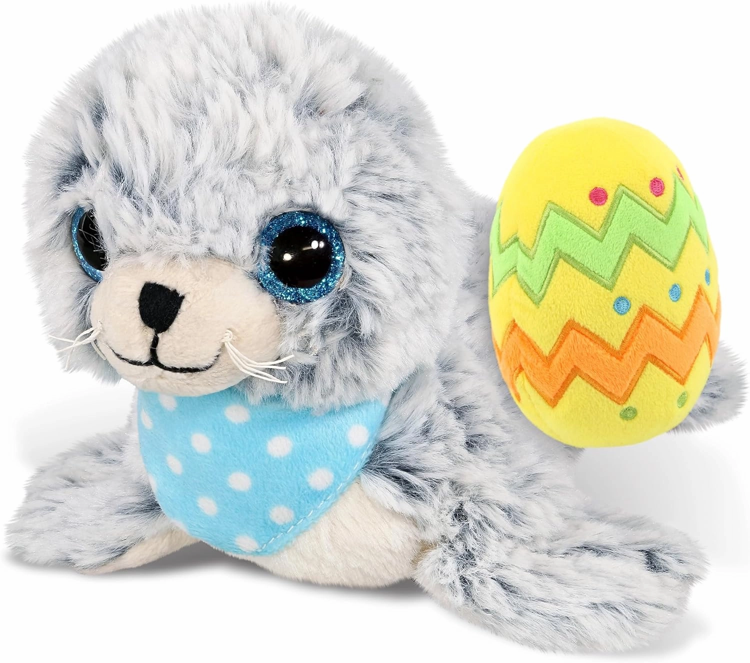 DolliBu Super Soft Sea Lion with Yellow Easter Egg Plush - Perfect Stuffed Animals for Easter Basket, Cute Easter Egg Stuffed Animal Spring Toys for Girls, Boy, Baby - 8 Inches