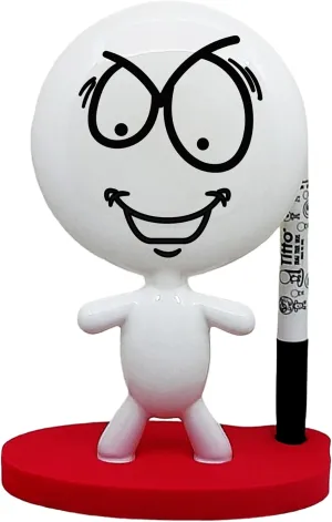 Dry Erase Board Doll - TITTO Original, Draw Your Ideas - for Any Desk, Student or Office - Funny Doll - Red Office Coworkers Gift (Red)