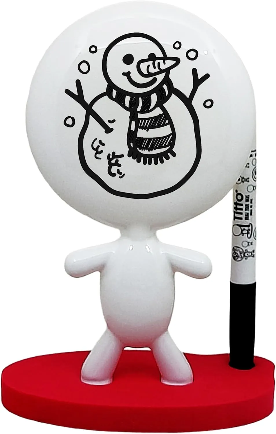 Dry Erase Board Doll - TITTO Original, Draw Your Ideas - for Any Desk, Student or Office - Funny Doll - Red Office Coworkers Gift (Red)