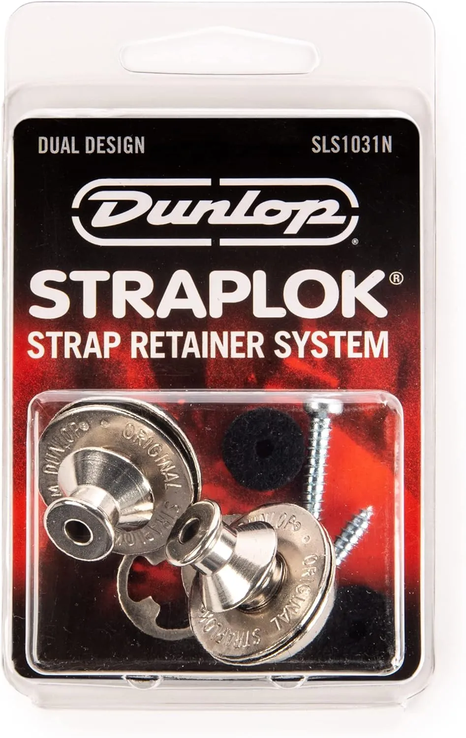 Dunlop Straplok Dual Design Strap Retainer System - Nickel