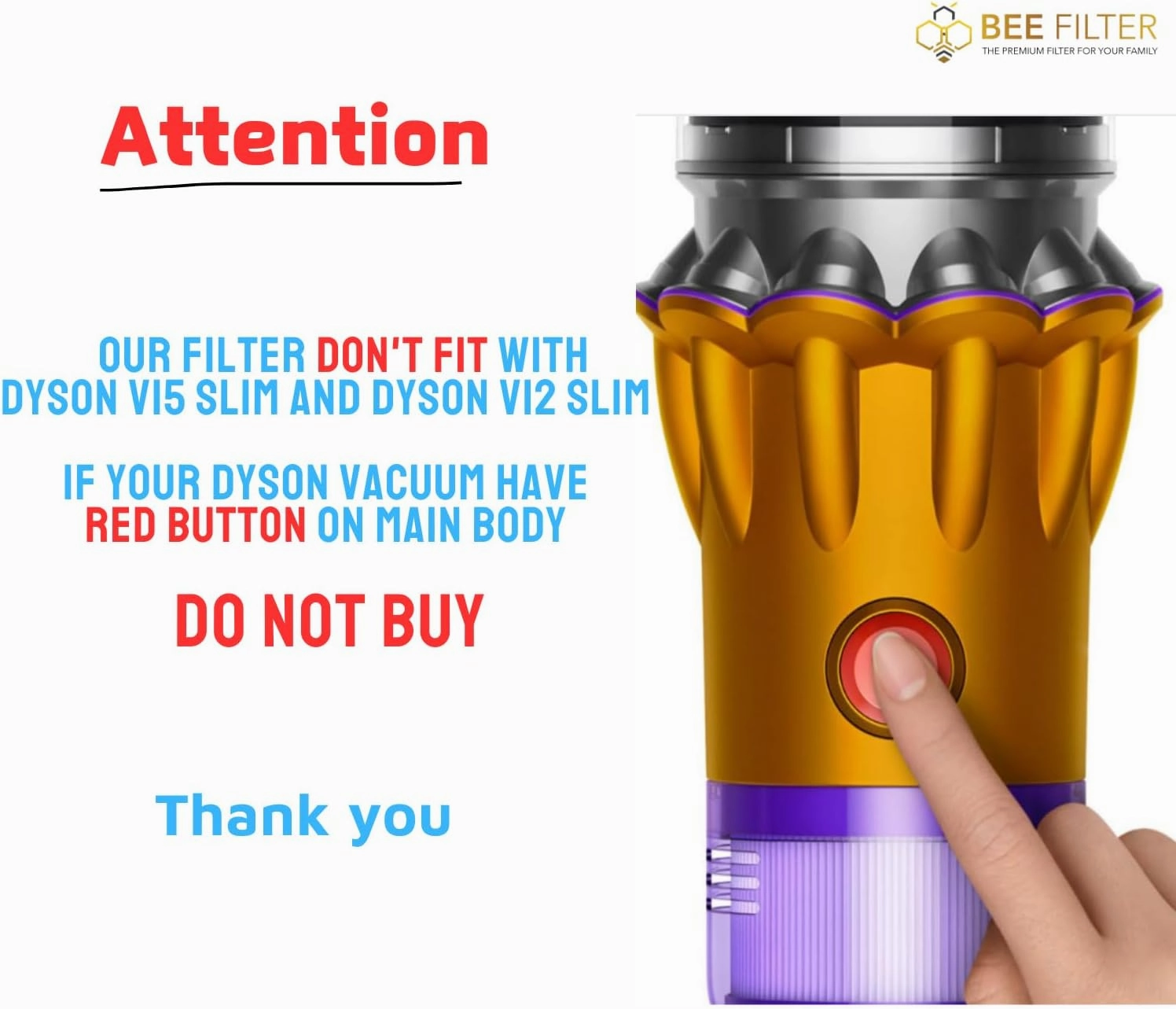 Dyson V15 Filter, 2-Pack Premium True HEPA Replacement Filters Compatible with Dyson V15 Detect, V15 Detect Absolute, V15 Submarine, V15 Detect Filter, V11 Animal Filter, V11 Filter, Part no 970013-02