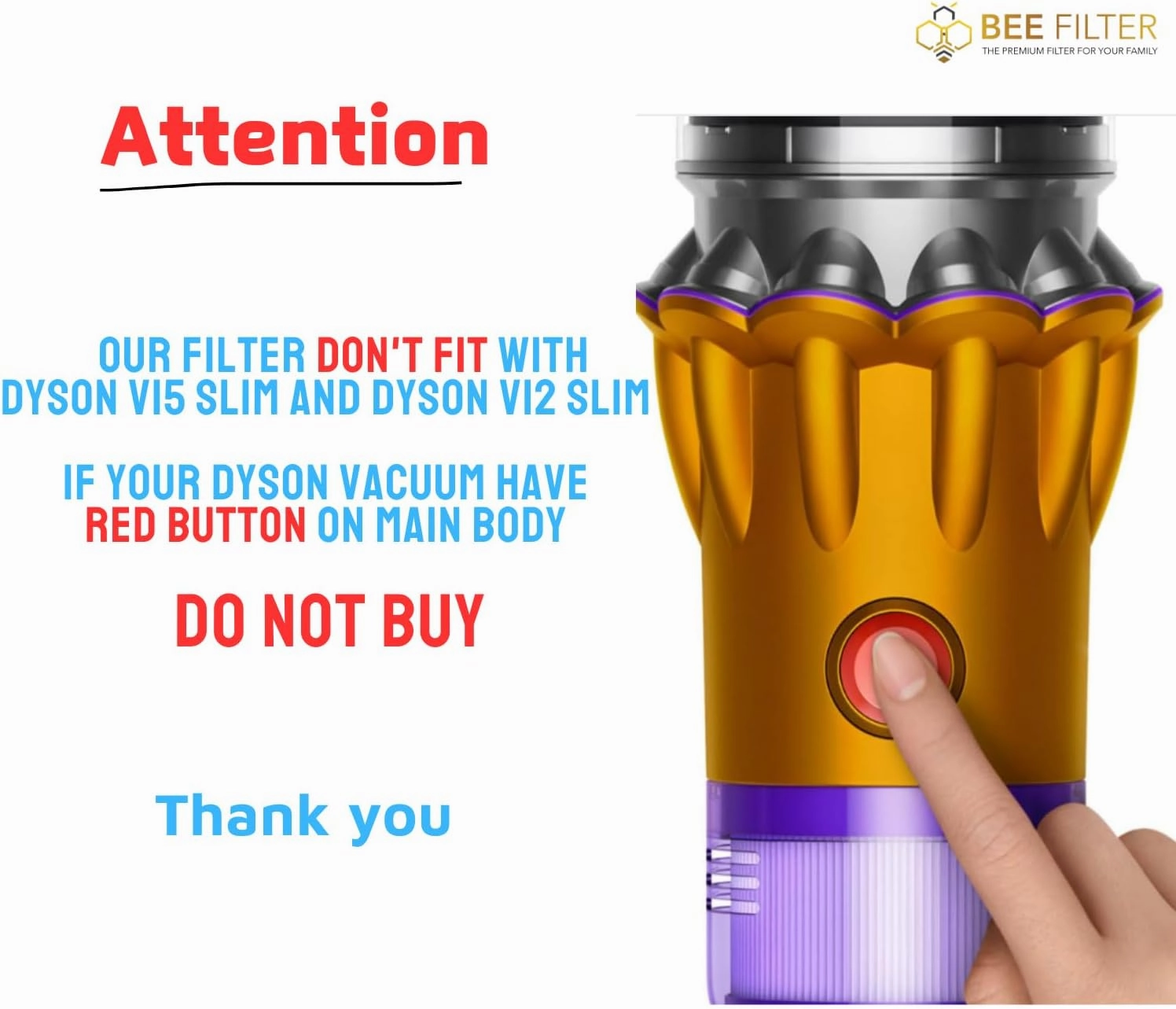 Dyson V15 Filter, 3 True HEPA Premium Filters Replacement for Dyson V15 Detect, V15 Detect Absolute, V15 Submarine, V15 Detect Filter, V11 Animal Filter, V11 Filter, Part no. 970013-02 & 970013-03