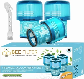 Dyson V15 Filter, 3 True HEPA Premium Filters Replacement for Dyson V15 Detect, V15 Detect Absolute, V15 Submarine, V15 Detect Filter, V11 Animal Filter, V11 Filter, Part no. 970013-02 & 970013-03