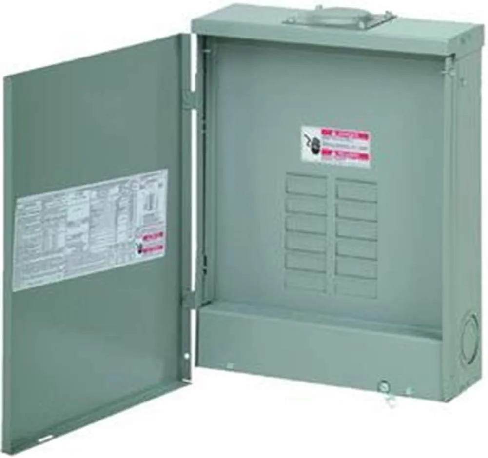 EATON CORPORATION BR1224L200R Load Center, 120/240 Vac, 200 A, Main Lug