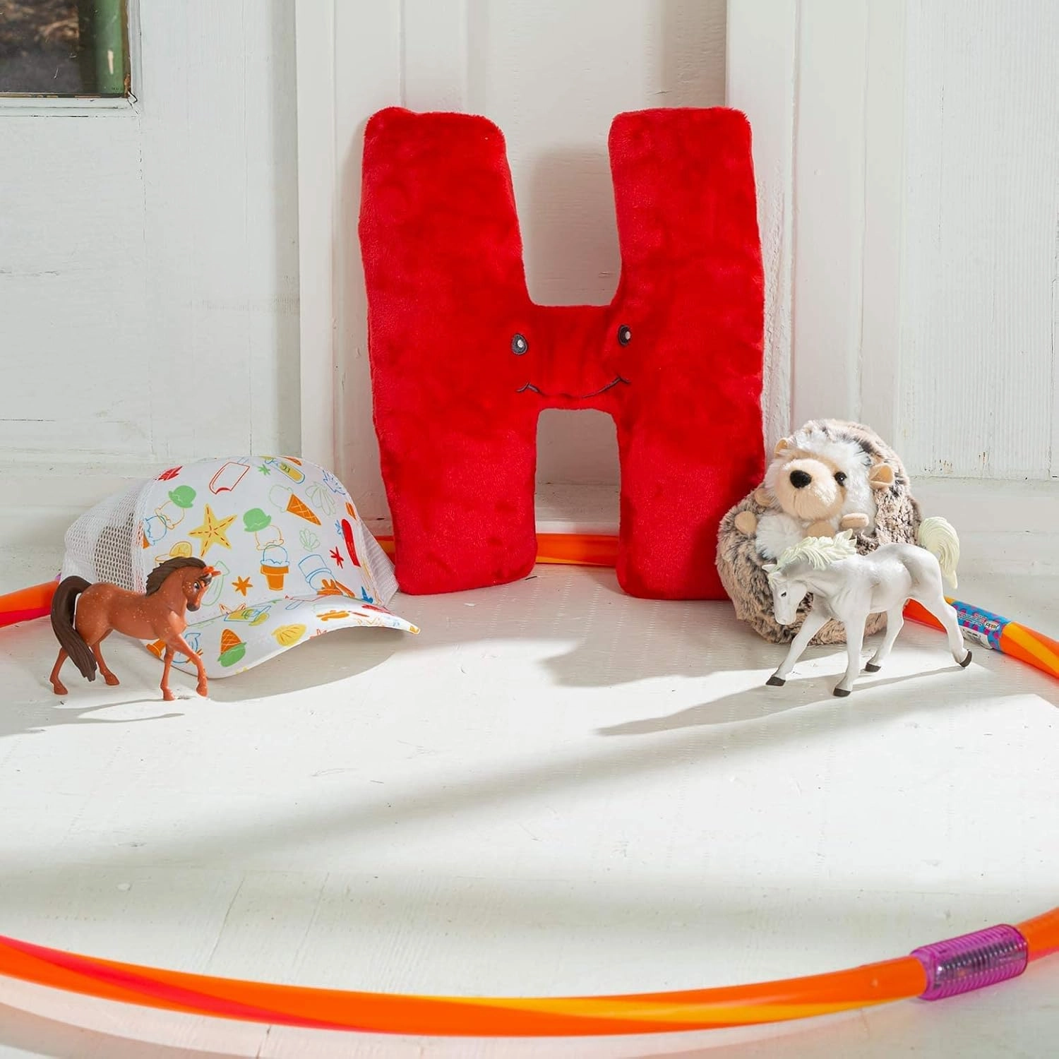 Educational Plush Letter H - Ruby Red Large 11" Stuffed Alphabet - Machine Washable Toys - Perfect Learning Language Awareness and ABCs Recognition Gifts for Kids, 3, 4, & 5 Year Olds
