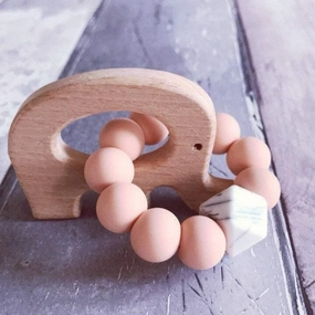 Elephant Mini Ring - Peach