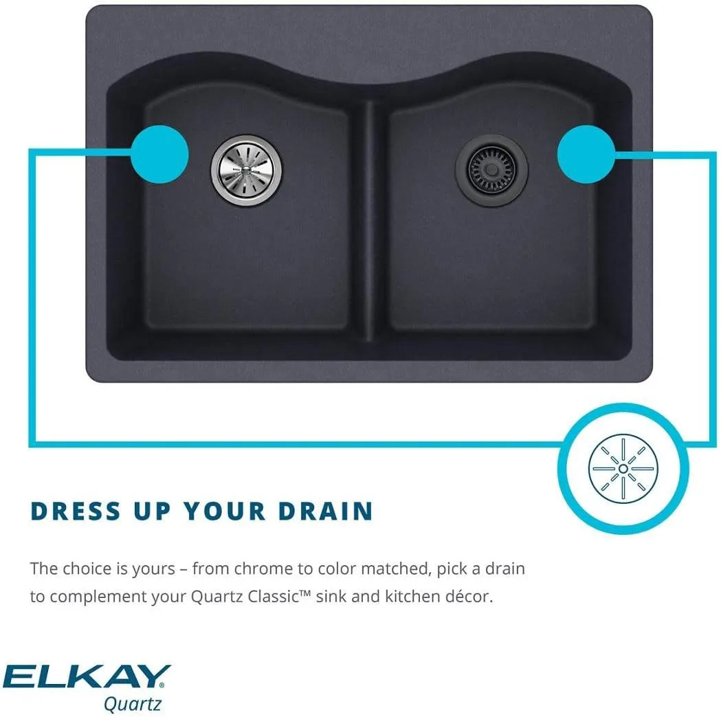 Elkay ELGU13322MC0 Quartz Classic Single Bowl Undermount Sink, Mocha