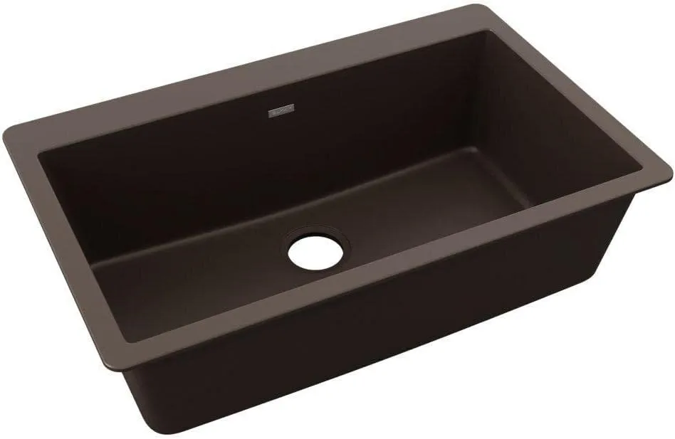 Elkay Quartz Classic ELGR13322MC0 Mocha Single Bowl Top Mount Sink
