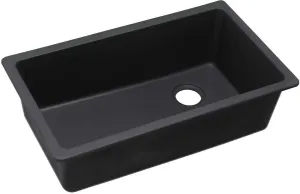 Elkay Quartz Classic ELGU13322BK0 Black Single Bowl Undermount Sink
