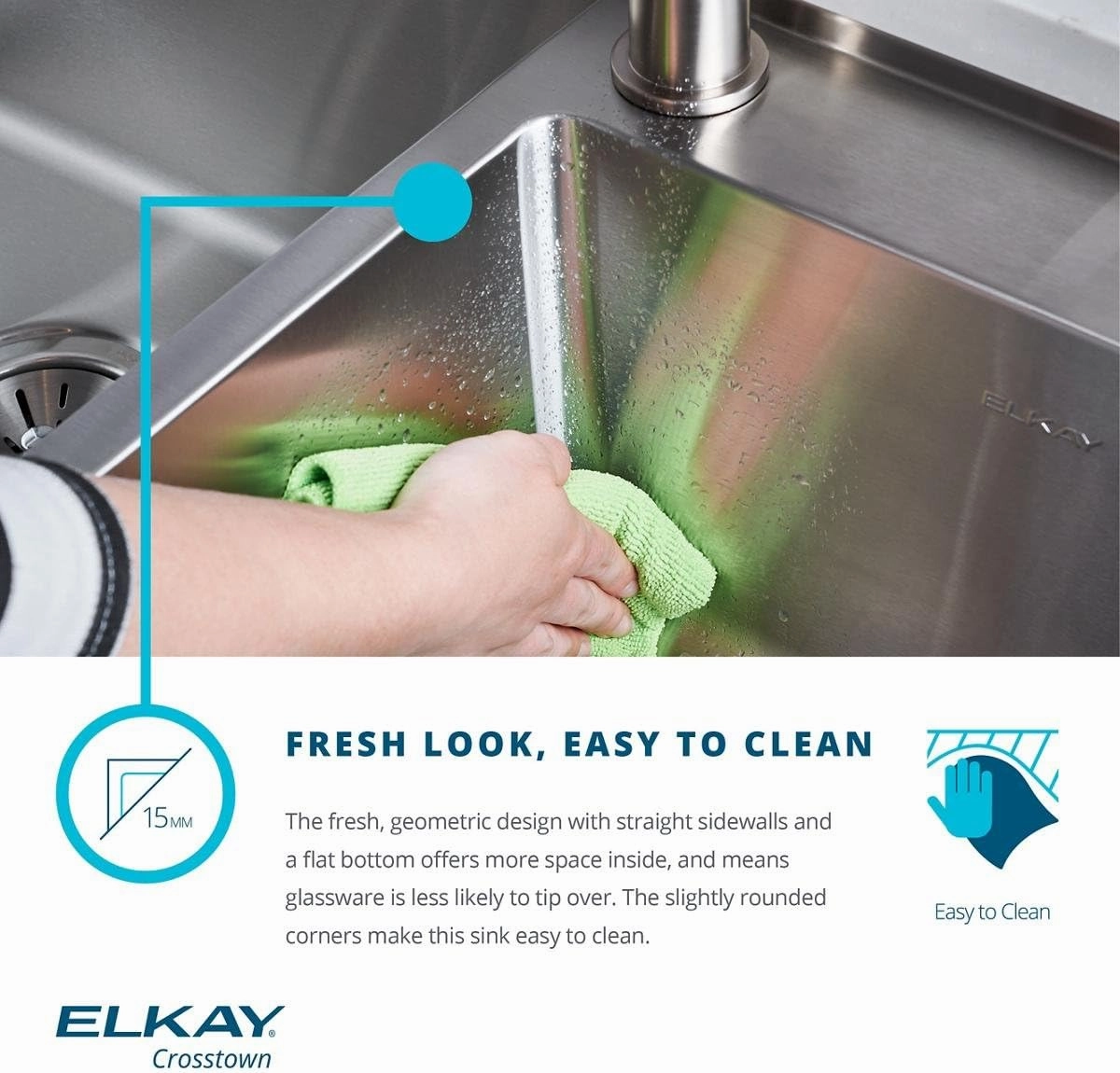 Elkay ECTRU24179RTC Crosstown Sink, 26", 0