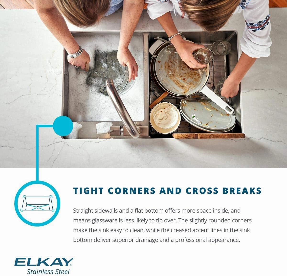 Elkay ECTRU24179RTC Crosstown Sink, 26", 0