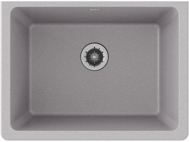 Elkay Quartz Classic ELGU251912PDGS0 Greystone Single Bowl Undermount Laundry Sink with Perfect Drain