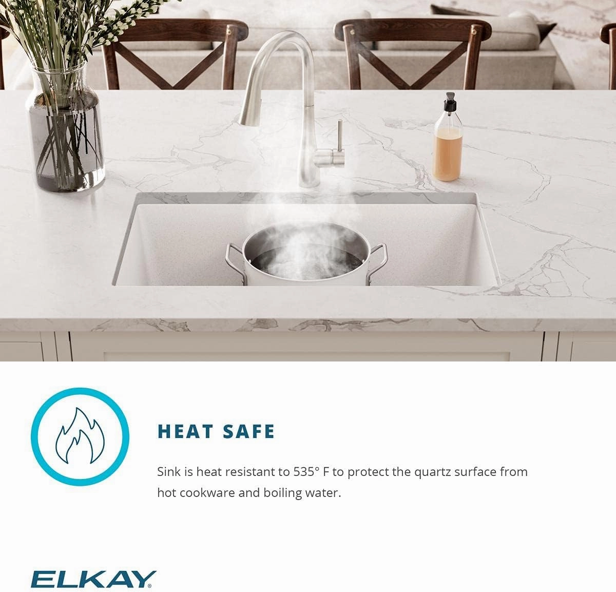 Elkay Quartz Classic ELGU251912PDGS0 Greystone Single Bowl Undermount Laundry Sink with Perfect Drain