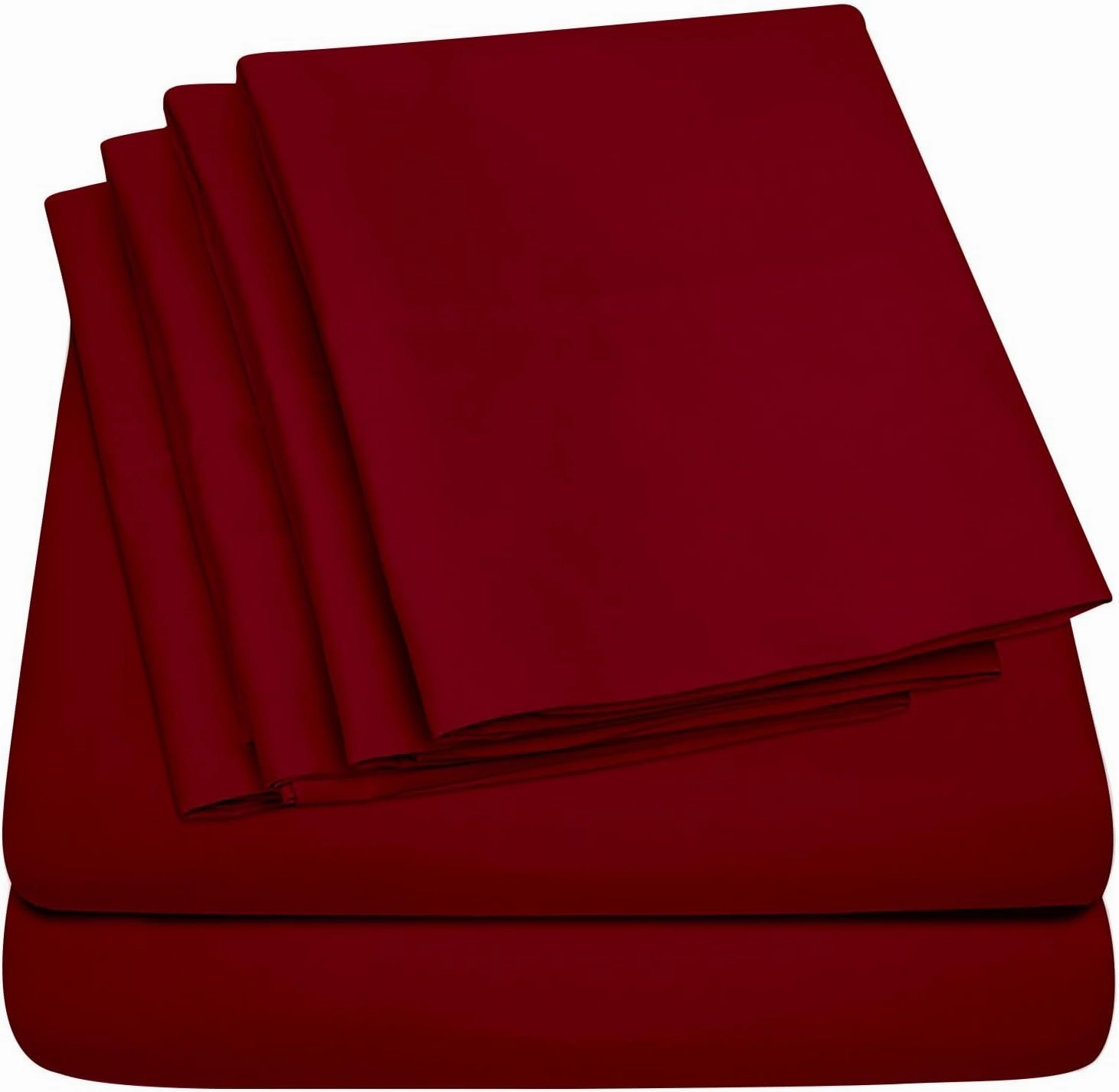 Emperor Comforter Set - 1000 Thread Count 8 Piece Bed in a Bag (22 inch Deep Pocket Sheet Set, Bed Skirt and 500GSM Comforter) 100% Egyptian Cotton Bedding Set - Burgundy