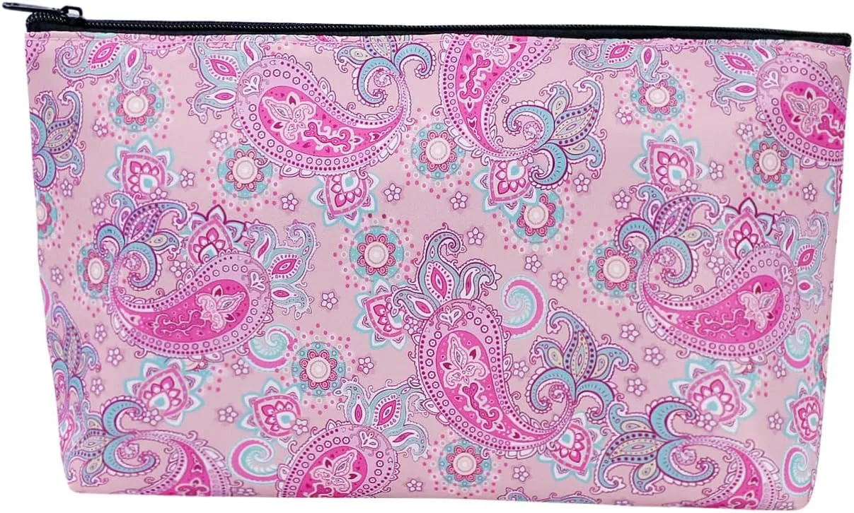 Empty Mahjong Bag,Thickened Pink Printed Soft American Mahjong Tiles Bag (Case Only)