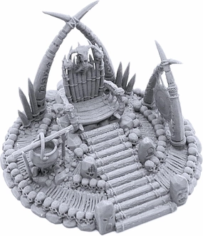 EnderToys War Boss Throne by Printable Scenery, 3D Printed Tabletop RPG Scenery and Wargame Terrain 28mm Miniatures