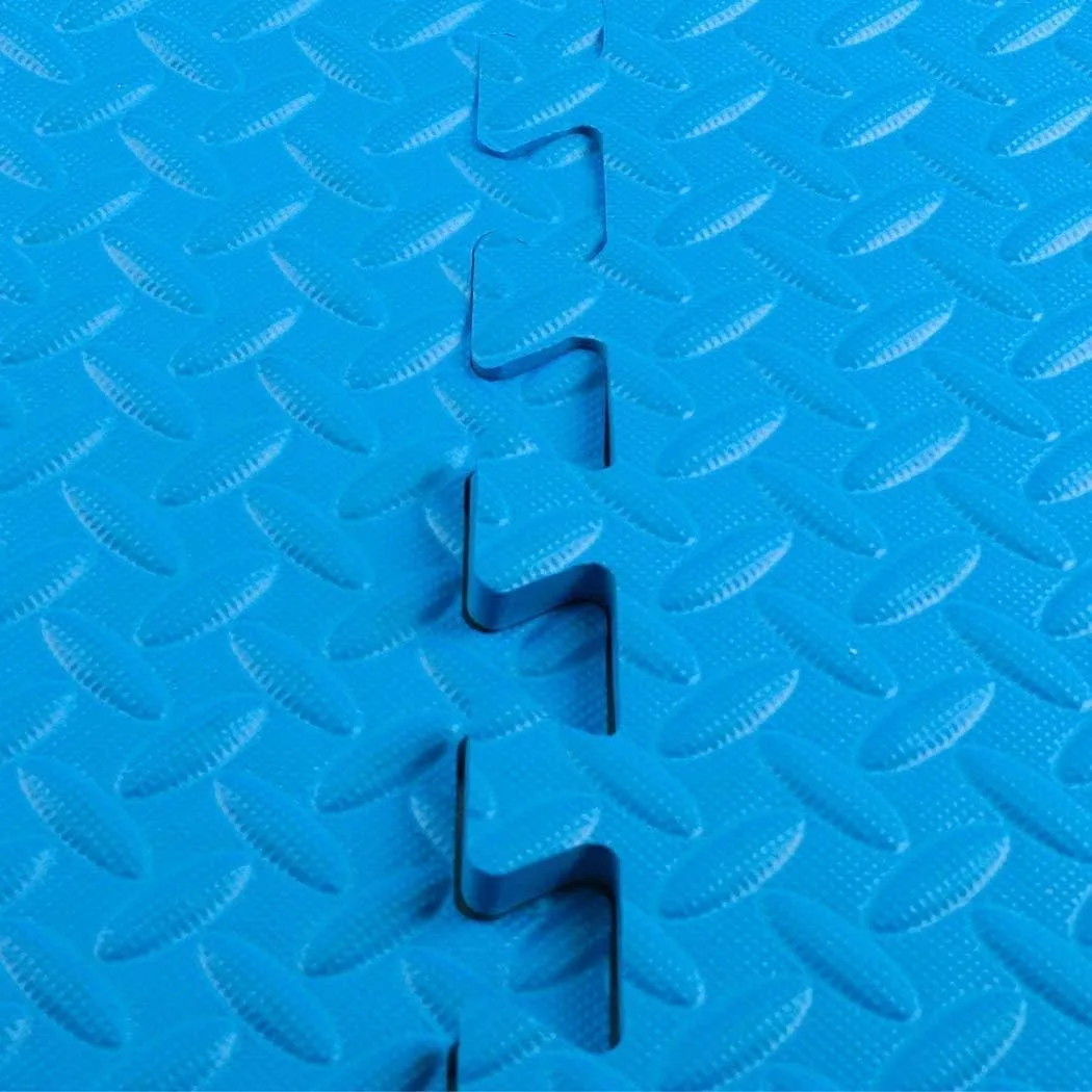 Exercise Mat/Protective Flooring Mats with EVA Foam Interlocking Tiles and Edge Pieces Suitable for Gym Equipment, Yoga, Surface Protection
