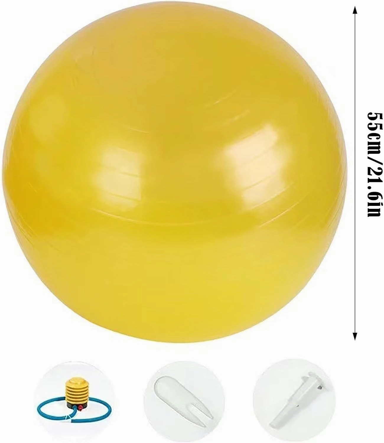 Exercise Ball Yoga Ball,Anti-Burst and Slip Resistant Stability Ball with Quick Pump,30 Inches Workout Ball,Yoga Ball Chair,Swiss Ball for Pilates Home Gym Physical Therapy Balance Fitness