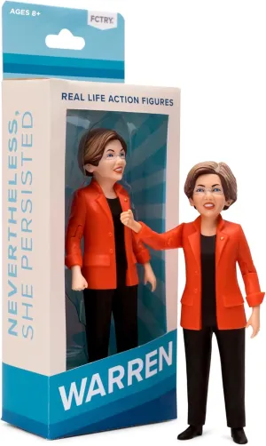 FCTRY Elizabeth Warren Real Life Political Action Figure: Collectible Figurine, Gag Gift, Perfect for Collectors, Gift Ideas & Souvenirs - Funny Idea
