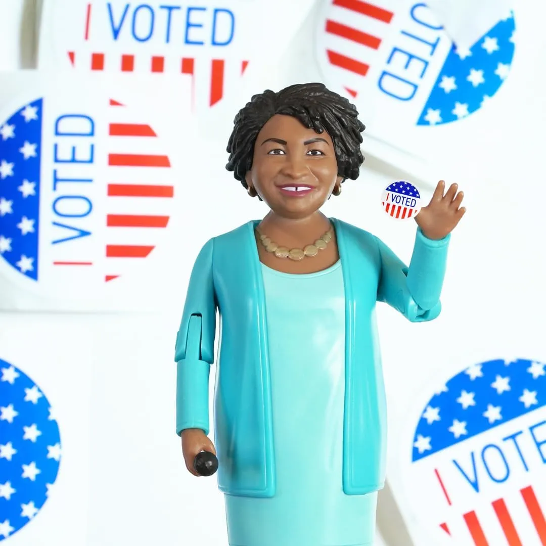 FCTRY Stacey Abrams Real Life Political Action Figure: Collectible Figurine Perfect for Collectors, Gag Gift, Funny Idea & Souvenirs
