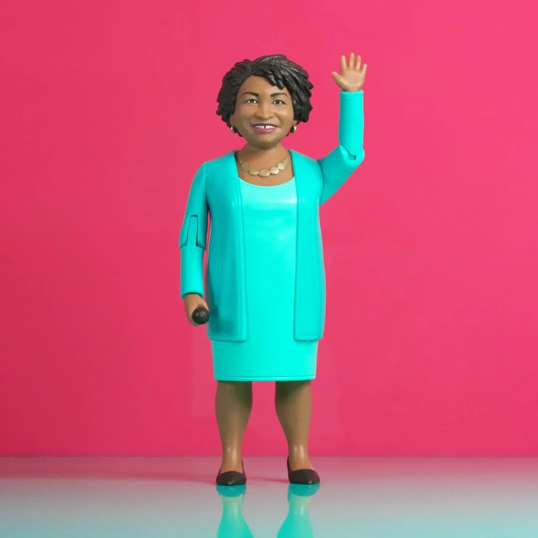 FCTRY Stacey Abrams Real Life Political Action Figure: Collectible Figurine Perfect for Collectors, Gag Gift, Funny Idea & Souvenirs