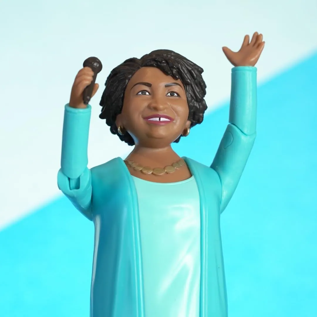 FCTRY Stacey Abrams Real Life Political Action Figure: Collectible Figurine Perfect for Collectors, Gag Gift, Funny Idea & Souvenirs