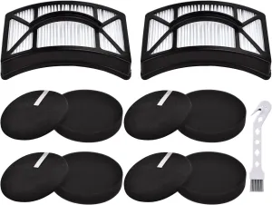 Filter Replacement for Bissell CleanView 2486, 2487, 2488, 2490, 2492, PowerClean 2494 Vacuum, Compare to Part # 1604130, 1601972, 1608225, 2 HEPA  4 Foam & Felt Filters