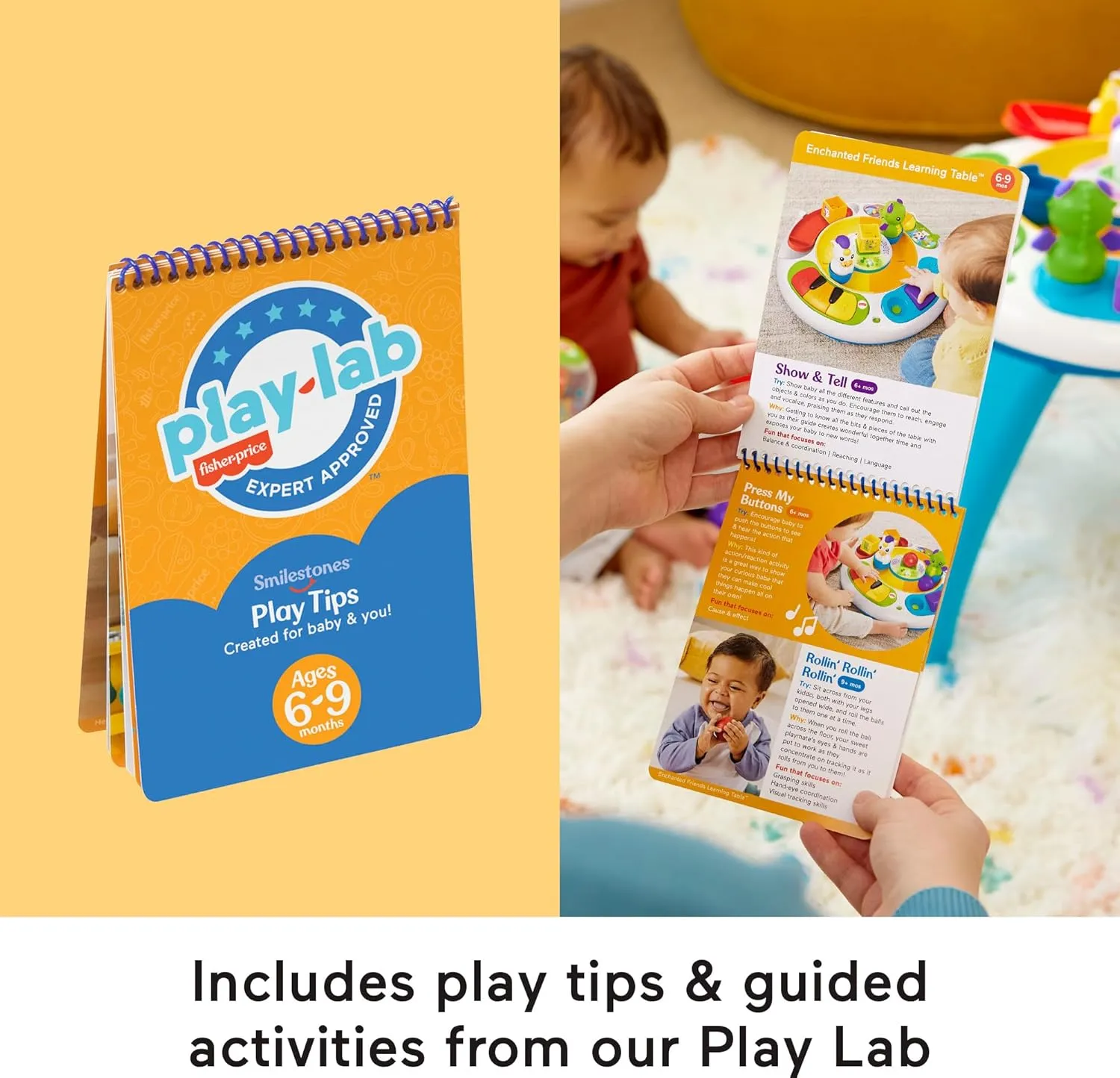 Fisher-Price Baby Play Kit Let’s Crawl & Cruise Gift Set, Developmental Toys and Activity Guide for Infants Ages 6  Months
