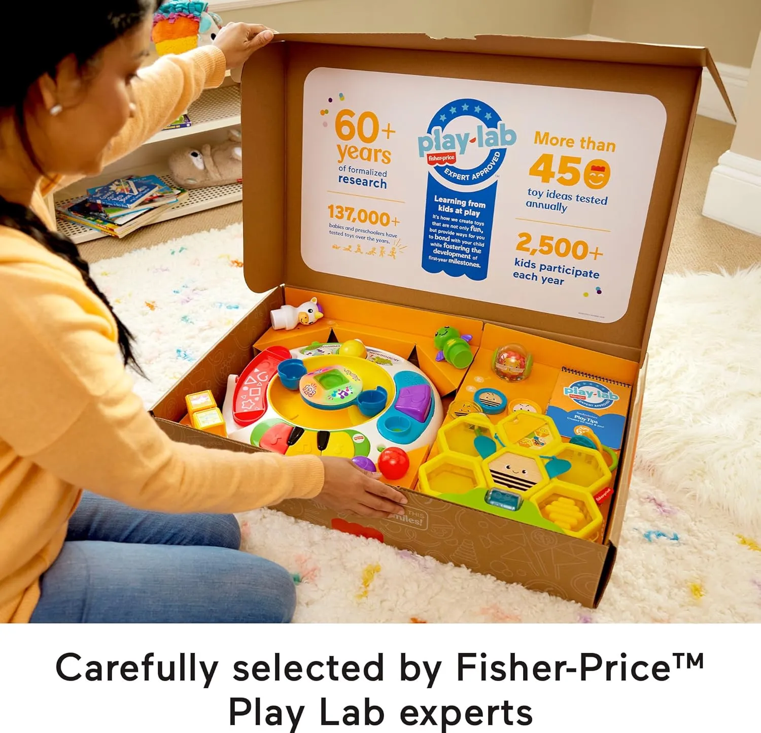 Fisher-Price Baby Play Kit Let’s Crawl & Cruise Gift Set, Developmental Toys and Activity Guide for Infants Ages 6  Months