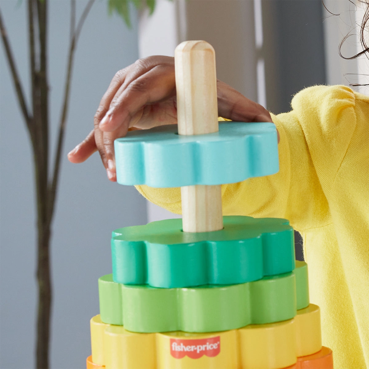 FISHER PRICE WOODEN RING STACKER